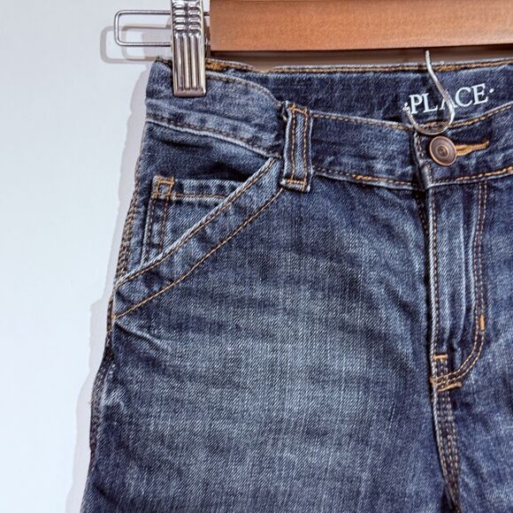 Childrens Place Boys Adjustable Waist Blue Denim Jean Shorts Size 6 Inseam 8in - Picture 6 of 15